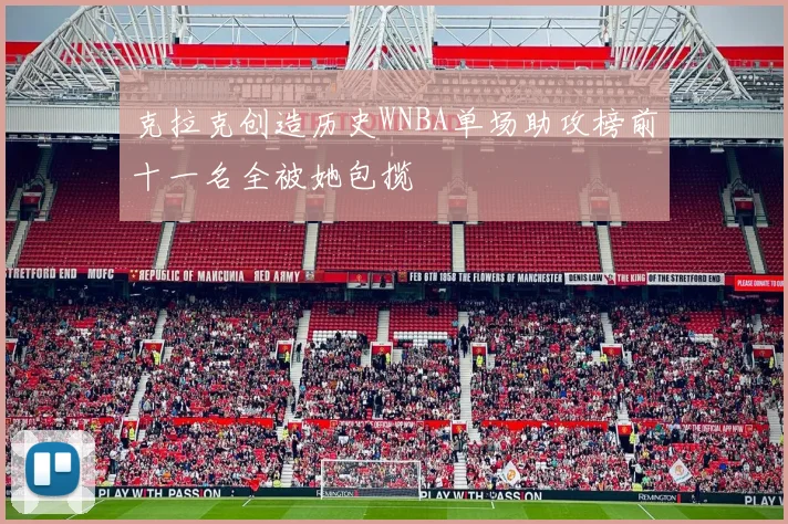 克拉克创造历史WNBA单场助攻榜前十一名全被她包揽